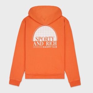 Sporty & Rich Racquet Club Hoodie in Pomodoro. NWOT